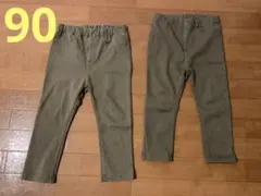 無印　ベビーパンツ　90 カーキグリーン