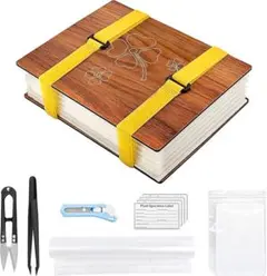 フラワープレスキット 木製アートキット 植物プレスブック 花 フルーツ 標本