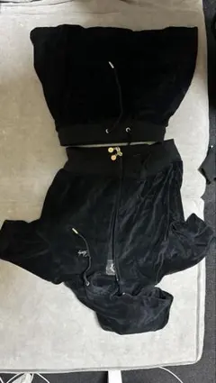 c*‬様 フード付きベルベットセットアップ 黒