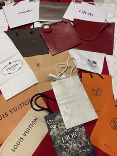 ◉ブランド保存袋　ショッパー　ヴィトン　シャネル　エルメス　ディオール　15点