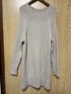 SNIDEL スナイデル リブ編み 長袖ニットワンピ IVORY