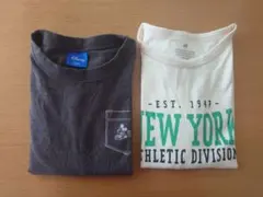 ミッキーマウス長袖TシャツとニューヨークTシャツセット