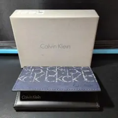 【未使用】Calvin Klein 名刺入れ ネイビー ロゴプリントタイプのサムネイル