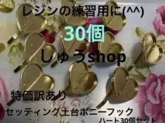 特価訳ありセッティング土台ポニーフックハート30個セット