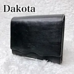 Dakota Princess オイルレザー ジャバラ 折り財布 本革 ブラックのサムネイル