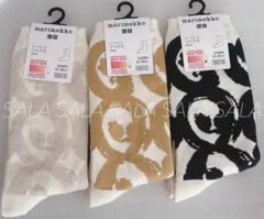 新品未使用タグ付き　靴下　ユニクロ　マリメッコ　ヒートテックソックス　３足セット