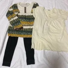 美品チュニック　半袖　レギンス　130㎝