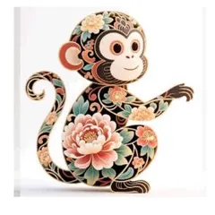 11CTクロスステッチキット12干支申(猿)の刺繍作成キット50×50cm