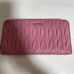 miu miu 長財布 マテラッセ L字ファスナー ピンク ミュウミュウ - メルカリ