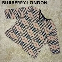 バーバリー　ロンドン　Vネック　五分袖カットソー　サイズF　ホースロゴ