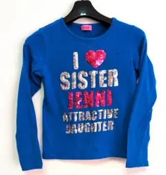 SISTER JENNI スパンコールTシャツ　長袖トップス　ロンT130ギャル