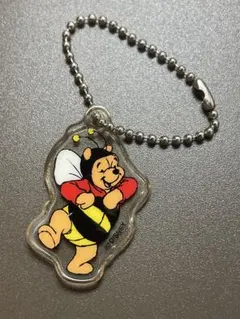 くまのプーさん ブラックカラント ストラップ キーホルダー 昭和レトロ