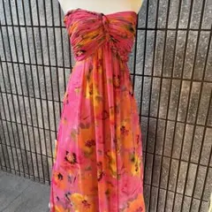 Calvin Klein花柄ロングドレス　演奏会　イブニングドレス