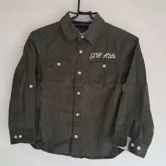 長袖シャツ 130cm オリーブグリーン