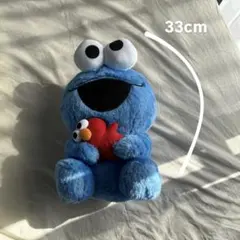 【美品】クッキーモンスター ぬいぐるみ 33cm セサミストリート エルモ