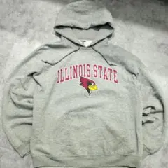 JERZEES パーカー L グレー ILLINOIS STATE カレッジロゴ