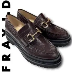 38 新品 FRAY I.D 型押しレザー 厚底 ビットローファー 定価2.8万のサムネイル