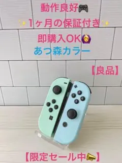 Nintendo switch ジョイコン　あつ森カラー　純正　動作品 49