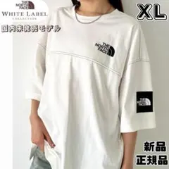 韓国　ノースフェイス　ダメージ　Tシャツ　白　XL 新品　ウォッシュ加工　XXL