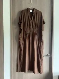 niko and... ブラウン 半袖シャツワンピース