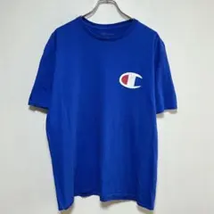 チャンピオン Tシャツ 1XL 青 ビッグサイズ ゆるだぼ 古着　ロゴのサムネイル