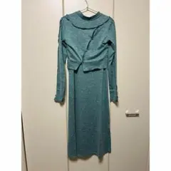 新品　Кеееру カーディガン　ワンピース　セット　 グリーン