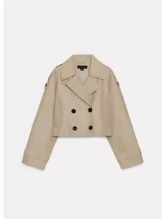 XL サイズ ZARA ショートダブルブレストトレンチコート XLサイズ