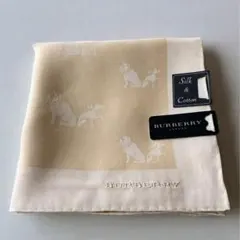 バーバリー レディース ハンカチーフ シルク混 ドッグ 地模様 ベージュ
