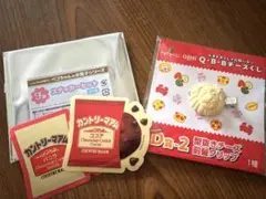 QBBチーズ D賞 前髪クリップ　カントリーマアム　F賞ステッカーセット