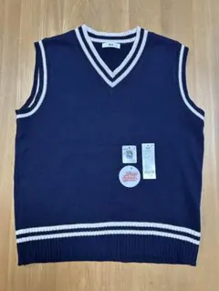 【新品未使用品】WEGO ネイビー Vネック ニットベスト