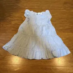 【古着】子供服 ノースリーブワンピース 3T 100cm ブルー