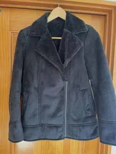 a.v.v レディース　ブラック スエード風　コート ファー付き　お値下げ