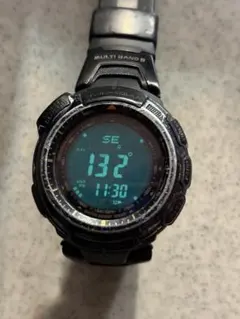 稼働中　PROTREK PRW-1300YJ 電波ソーラー ブラック 反転液晶のサムネイル