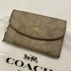 COACHレザーキーケースベージュ難ありコーチ