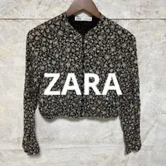【 6303番】ZARA 長袖ブラウス　M 花柄　春夏