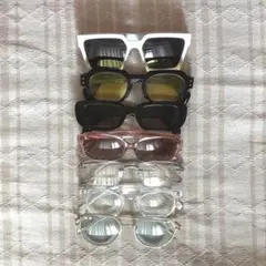 サングラス カラーレンズメガネ リムレスメガネ