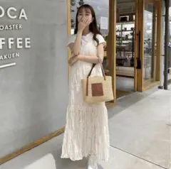 INGNI アイボリー MLI'A ワッシャーシフォンワンピース