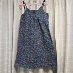 花柄 ノースリーブ ひざ丈ワンピース