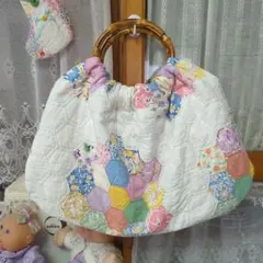 アンティークキルトトップリメイク グラニーバック ハンドメイド