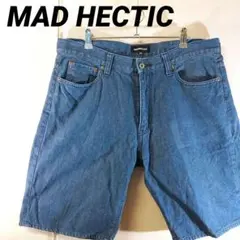 【古着】マッドヘクティク デニムハーフパンツ シンプル 大きなサイズのサムネイル