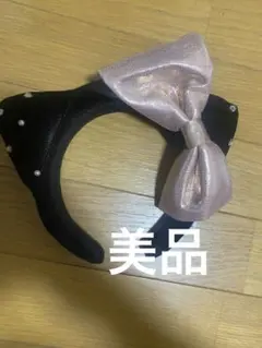 y*n様 ユニバ カチューシャ キティ 黒ピンク