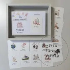 選び取りカード うさぎ 13枚 台紙付きのサムネイル