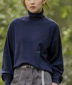 L.L.Bean ユニオン　タートルネック　ロゴ刺繍　ゆったり　アウトドア