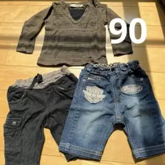 RESRUDY シャツとデニムショートパンツセット 90cm