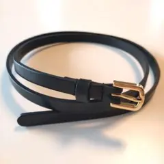 ブラックレザーベルト ゴールドバックル