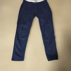 ネイビーストレートパンツ ストレッチウエストのサムネイル