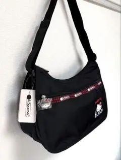 新品タグ付 レスポ キティ ショルダーバッグ ブラック 黒 ポーチ付 斜めがけ