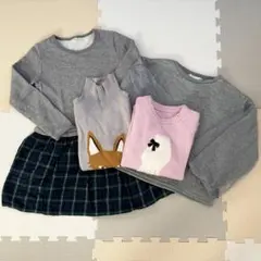 【4点セット】女の子 130 ニット トップス ワンピース