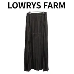 LOWRYS FARM プリーツスカート ブラック ロング丈 シアー素材