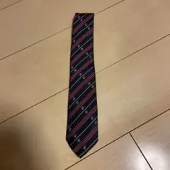 EAST BOY ネクタイ ネイビーと赤のストライプ